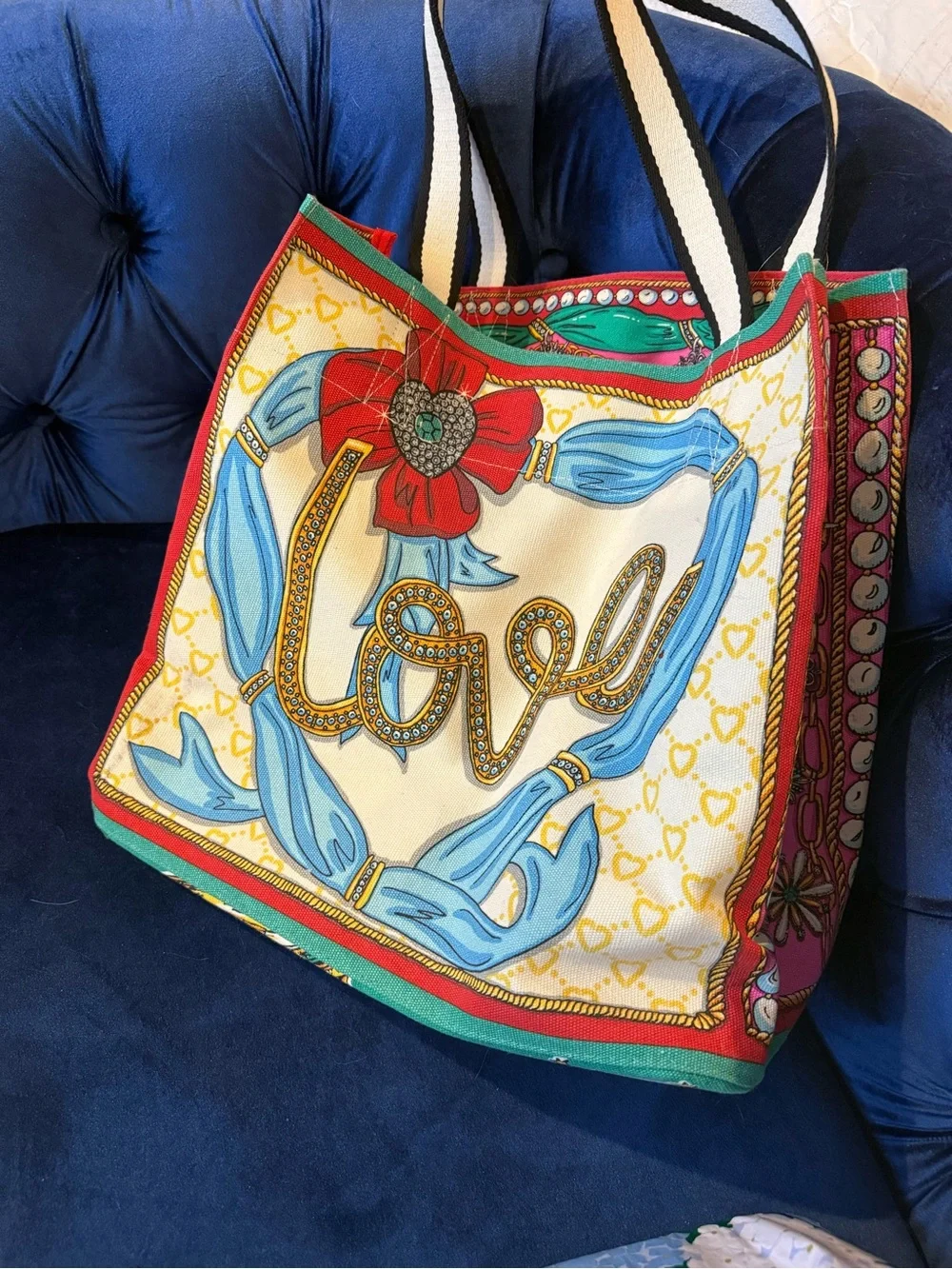 Brighton LOVE sparkle & shine canvas tote - Picture 8 of 9